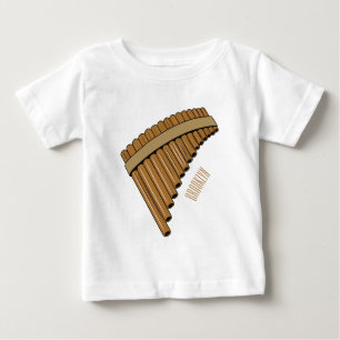 Camiseta Ilustração de desenho animado em flauta/panuccões
