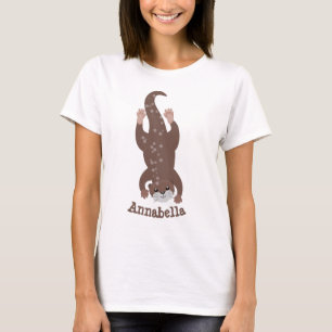 Camiseta Ilustração de desenho animado em lontra