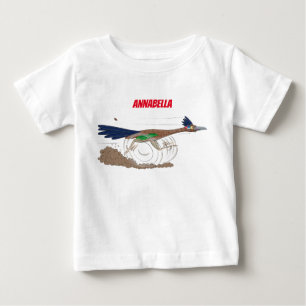Camiseta Ilustração de desenho animado engraçada do pássaro