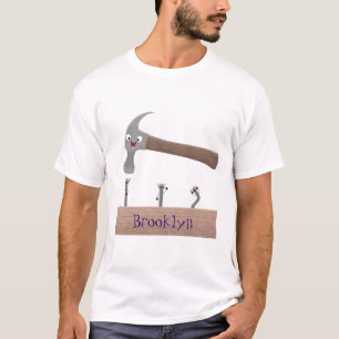 Camiseta Ilustração de desenho animado, engraçada e de mart