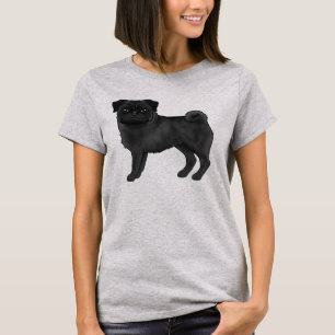 Camiseta Ilustração de desenho animado fofo da raça de cão 