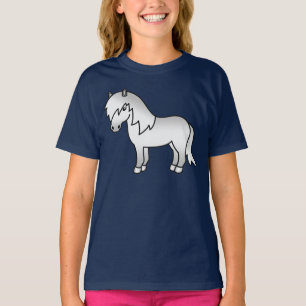 Camiseta Ilustração de desenho animado fofo de pônei Shetla