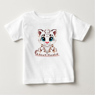 Camiseta Ilustração de desenho animado fofo de um bebê leop