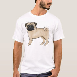 Camiseta Ilustração de desenho animado fofo de um cachorro 