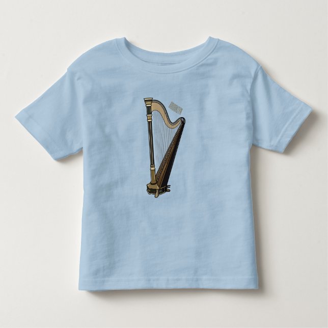 Camiseta Ilustração de desenho animado Harp (Frente)