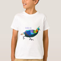Ilustração de desenho animado monal de aves do Him