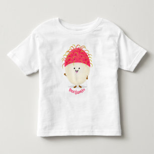 Camiseta Ilustração de desenho animado rosa-claro