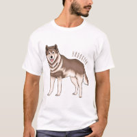 Ilustração de desenho animado siberiano husky