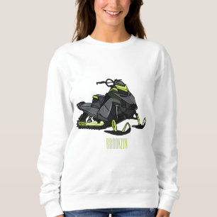 Camiseta Ilustração de desenho animado Snowmobile