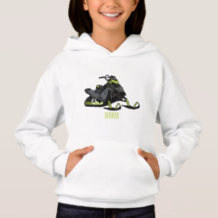 Camiseta Ilustração de desenho animado Snowmobile