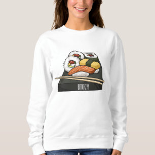 Camiseta Ilustração de desenho animado Sushi
