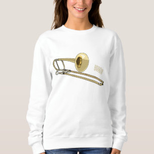 Camiseta Ilustração de desenho animado Trombone