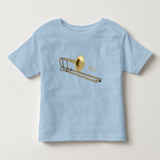 Camiseta Ilustração de desenho animado Trombone (Frente)