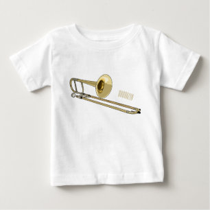 Camiseta Ilustração de desenho animado Trombone