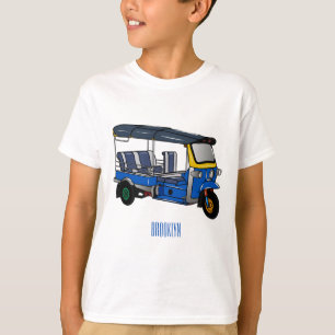 Camiseta Ilustração de desenho animado Tuk tuk