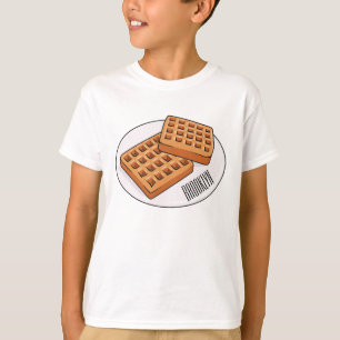 Camiseta Ilustração de desenho animado Waffle