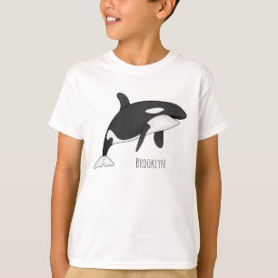 Camiseta Ilustração de desenho da baleia assassina