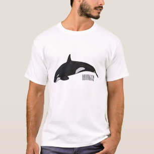 Camiseta Ilustração de desenho da baleia assassina