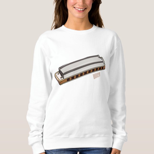 Camiseta Ilustração de desenho da Harmonica (Frente)