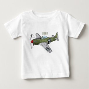 Camiseta Ilustração de desenho de avião militar