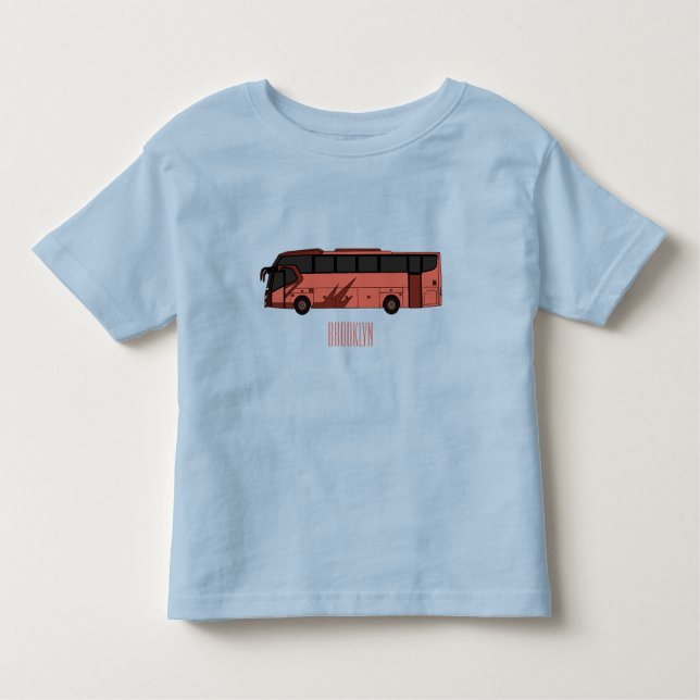 Camiseta Ilustração de desenho de barramento (Frente)