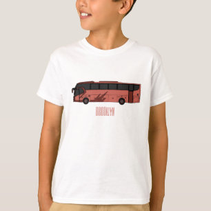 Camiseta Ilustração de desenho de barramento