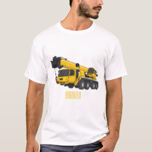Camiseta Ilustração de desenho de caminhão de guindaste