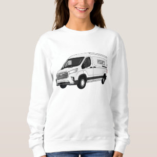 Camiseta Ilustração de desenho de carrinha de entrega
