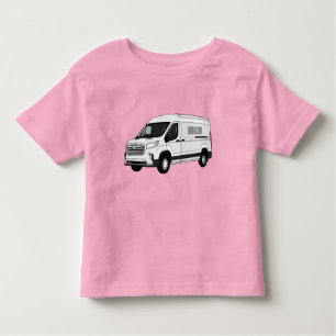 Camiseta Ilustração de desenho de carrinha de entrega