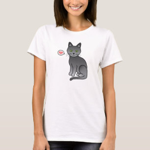 Camiseta Ilustração de desenho de coroa gata Korat