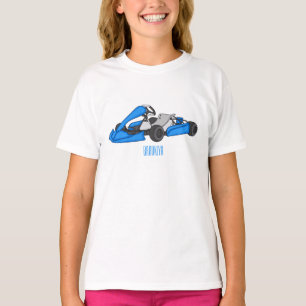 Camiseta Ilustração de desenho de corrida de Kart