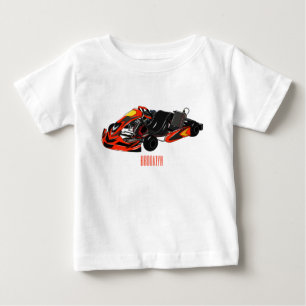 Camiseta Ilustração de desenho de corrida de Kart