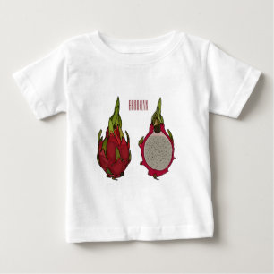 Camiseta Ilustração de desenho de fruta do dragão