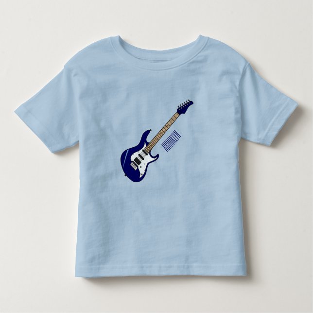 Camiseta Ilustração de desenho de guitarra elétrica (Frente)