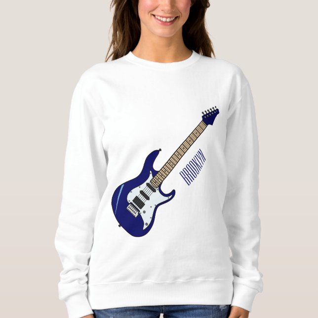 Camiseta Ilustração de desenho de guitarra elétrica (Frente)