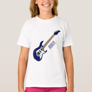 Camiseta Ilustração de desenho de guitarra elétrica