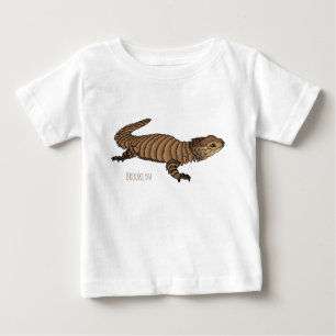 Camiseta Ilustração de desenho de lagarto girado por Armadi