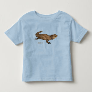 Camiseta Ilustração de desenho de lagarto girado por Armadi