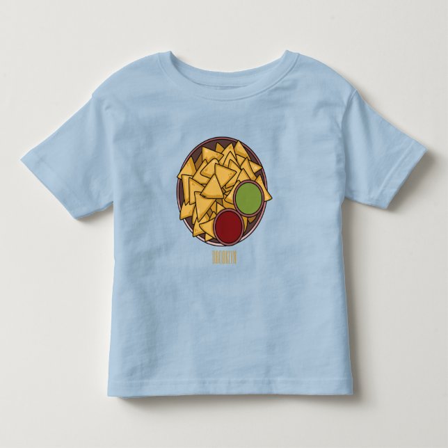 Camiseta Ilustração de desenho de Nachos (Frente)