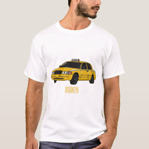 Camiseta Ilustração de desenho de táxi