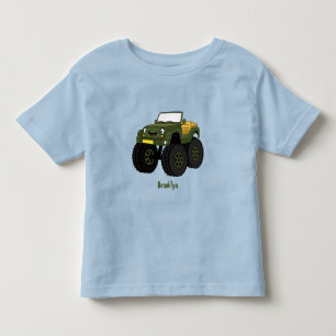 Camiseta Ilustração de desenho de um caminhão monstro verde