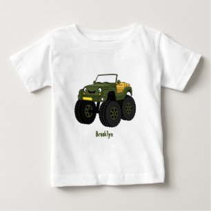 Camiseta Ilustração de desenho de um caminhão monstro verde