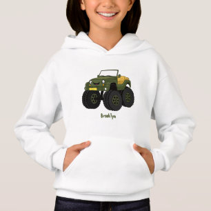 Camiseta Ilustração de desenho de um caminhão monstro verde