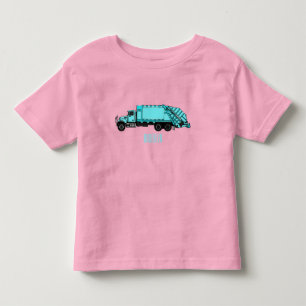Camiseta Ilustração de desenho do caminhão de lixo