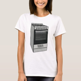 Camiseta Ilustração de desenho do fogão elétrico