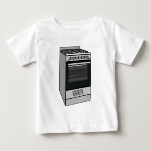Camiseta Ilustração de desenho do fogão elétrico