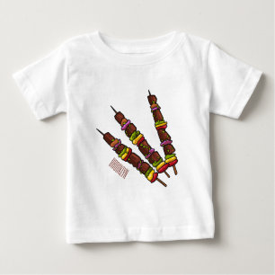 Camiseta Ilustração de desenho do Kebab ou kabob