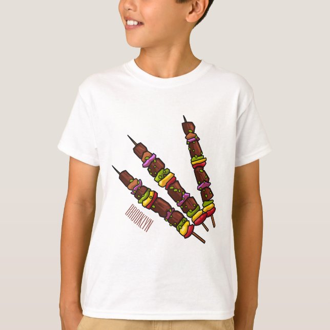 Camiseta Ilustração de desenho do Kebab ou kabob (Frente)
