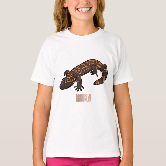 Camiseta Ilustração de desenho do monstro de Gila (Frente)