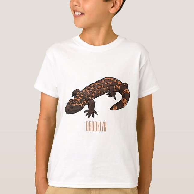 Camiseta Ilustração de desenho do monstro de Gila (Frente)